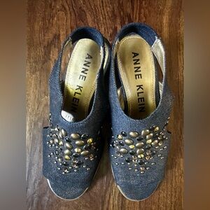 Anne Klein Jean Beaded Cut out Shoes